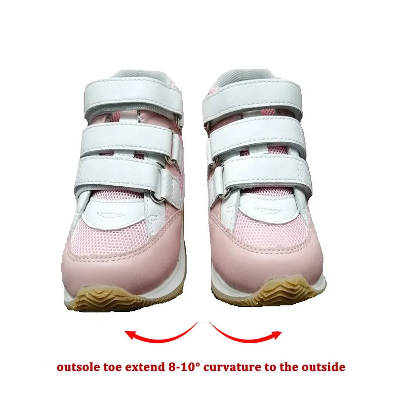 Toddler Kids Shoes Children Orthopedic Sneakers High Back Ankle Support Leather Anti-Slip Sole Running Footwear 2-7 Years