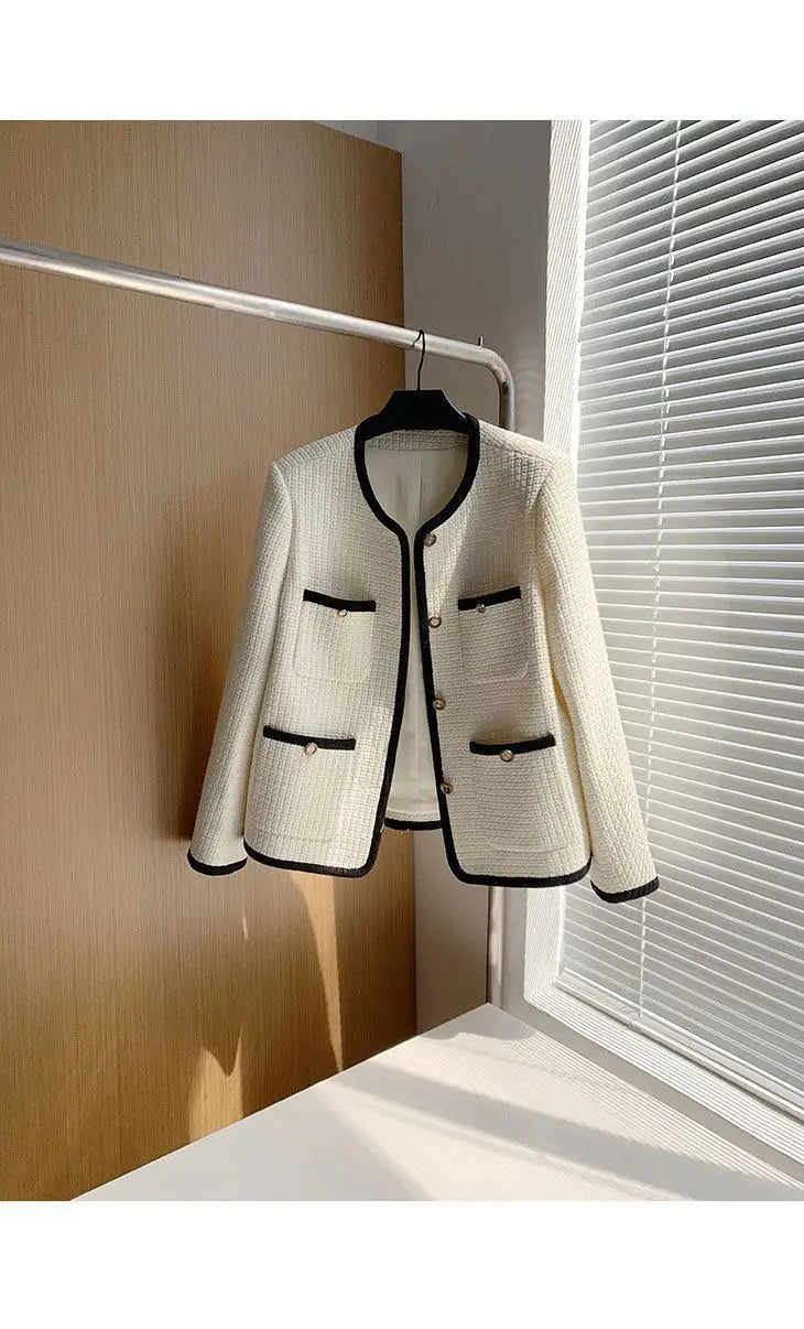 Fashionable Jacket for Short Women's Autumn Winter New Tweed Versatile Top