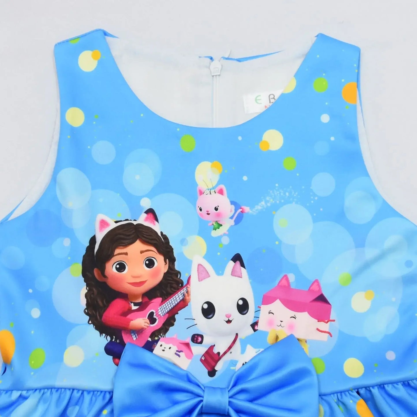 Gabby's Dollhouse Kids Clothes Summer Baby Girls Cute Princess Dress Cartoon Gabby Cats Toddler Girls Birthday Party Dresses