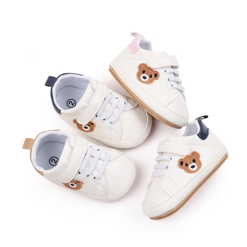 Baby Sneaker 0-9-18 Months Toddler Prewalking Shoes Sport Outdoor Style Spring and Autumn 2024 New Fashion TPR Sole PU BMB3134
