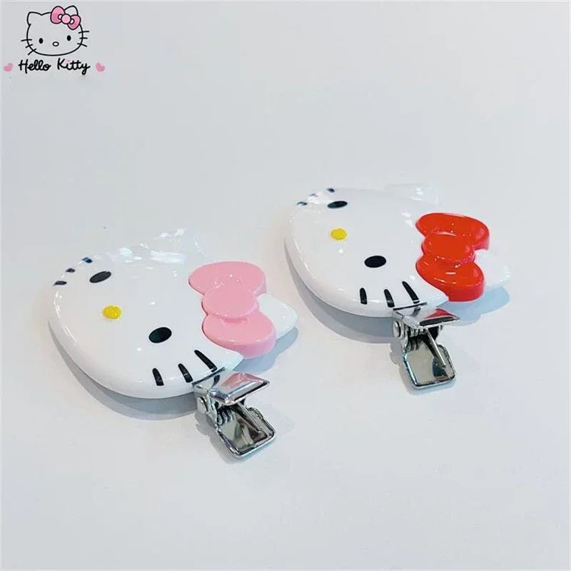 Kawaii Sanrio Hello Kitty Hairpin Girls Ornaments Anime Accessories Cartoon Headrope Scrunchies Hair Circle Headdress Hair Gifts