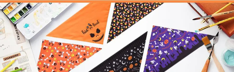 Halloween Pet Drool Scarf Cat Dog Triangle Scarf Pet Holiday Atmosphere Scarf Fun Pet Accessories Christmas Pet Supplies