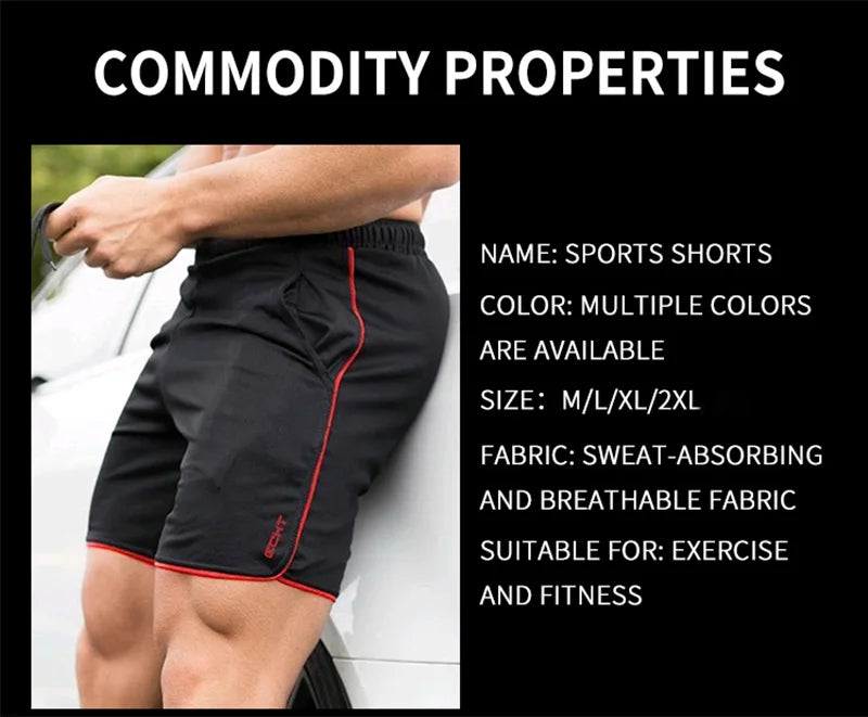 ECHT Summer Running Shorts Men Sports Jogging Fitness Shorts Quick Dry Mens Gym Men Shorts Sport gyms Short Pants men