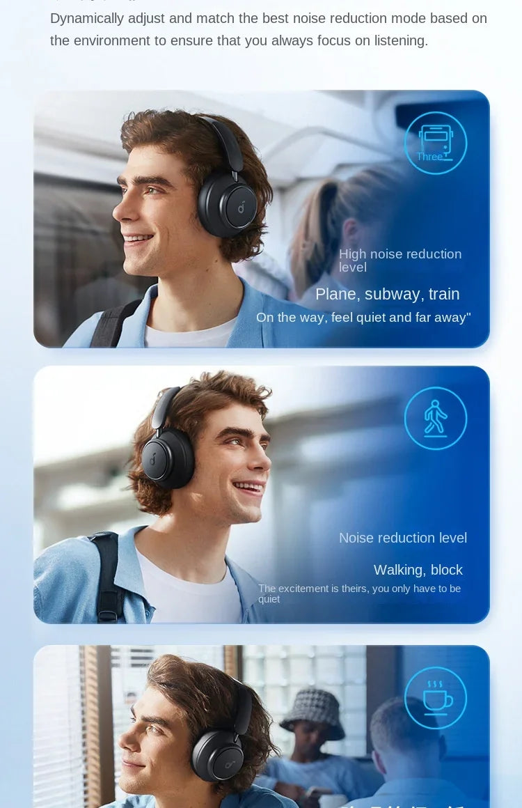 Anker Soundcore Space Q45 Wireless Bluetooth Headphones Triple Dynamic Active Noise Cancellation LDAC HiRes A3040