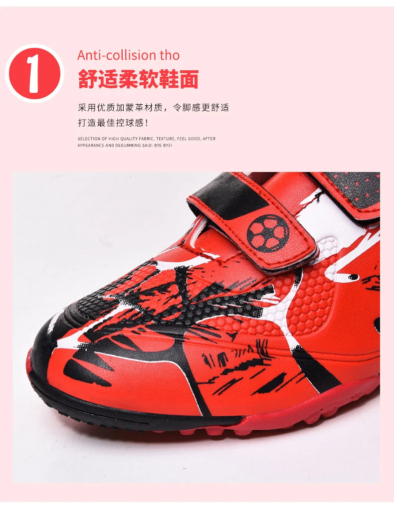 Kids Football Boots Child Soccer Shoe Anti Skid Boys Turf Cleats Hard Court Youth Training Trainers Children Futsal Sneakers