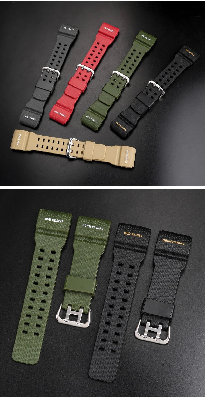 Resin Band for Casio G-SHOCK GG-1000/GWG-100/GSG-100 Mudmaster, Shockproof Watch Strap Replacement Outdoor Sports Accessories