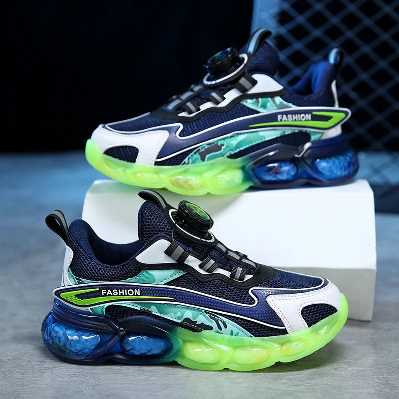 New Summer Children Sneakers Breathable 5-16Years Boys' Running Shoes New Swivel Buckle Kids Sport Shoes Outdoor Casual Trainers