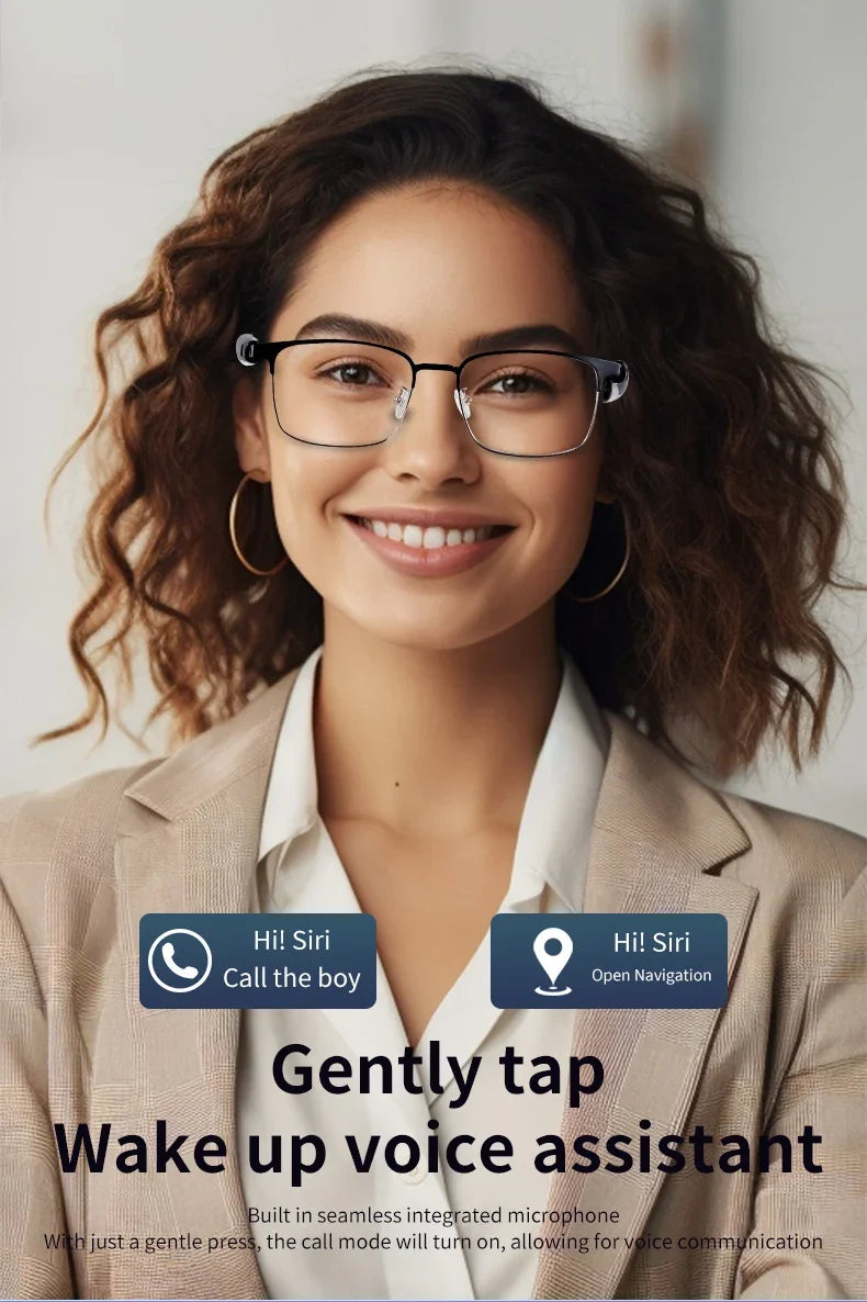 GS06 Upgrade Smart Glasses With Camera Video Recording AI Photo Recognition Bluetooth Call Translation Voice Assistant Glasses