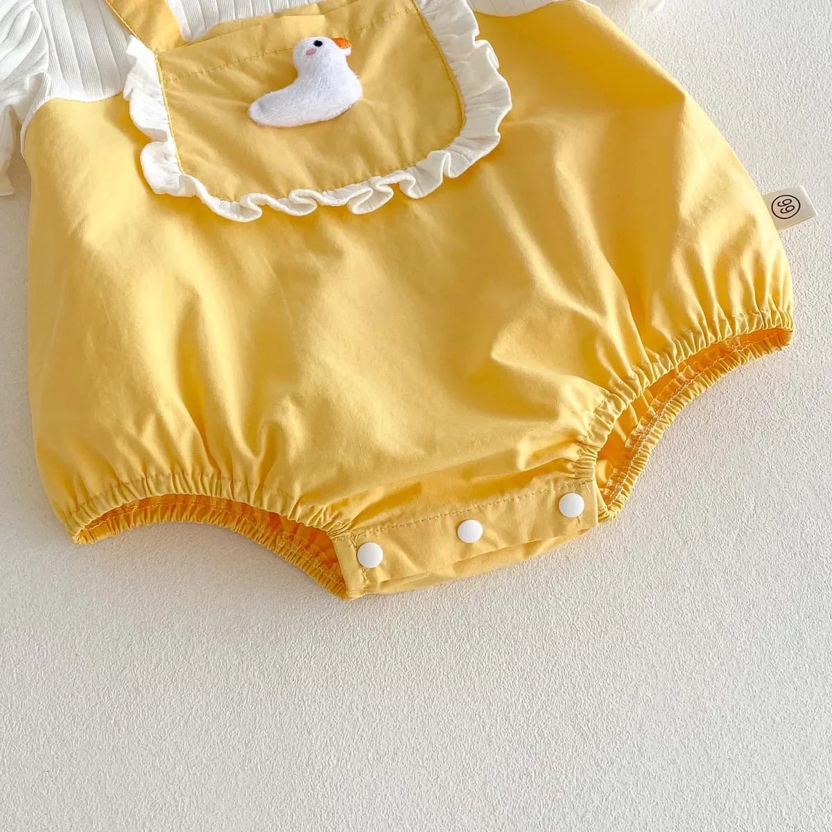 Baby Clothes Summer New Female Baby Strap Fake Two Piece Jumpsuit Newborn Super Cute Duckling