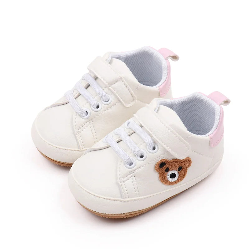 Baby Sneaker 0-9-18 Months Toddler Prewalking Shoes Sport Outdoor Style Spring and Autumn 2024 New Fashion TPR Sole PU BMB3134