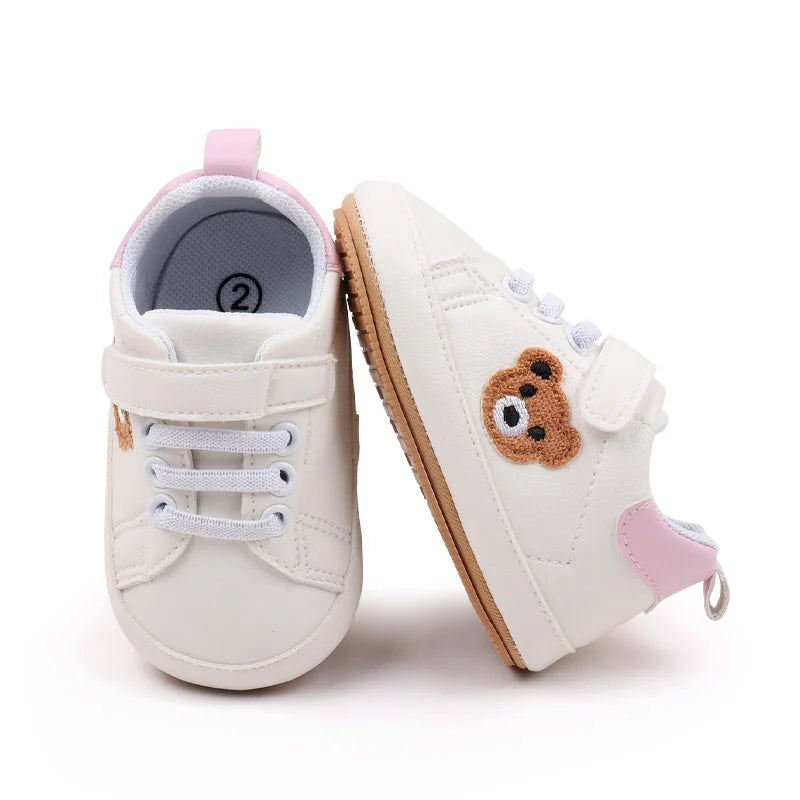 Baby Sneaker 0-9-18 Months Toddler Prewalking Shoes Sport Outdoor Style Spring and Autumn 2024 New Fashion TPR Sole PU BMB3134