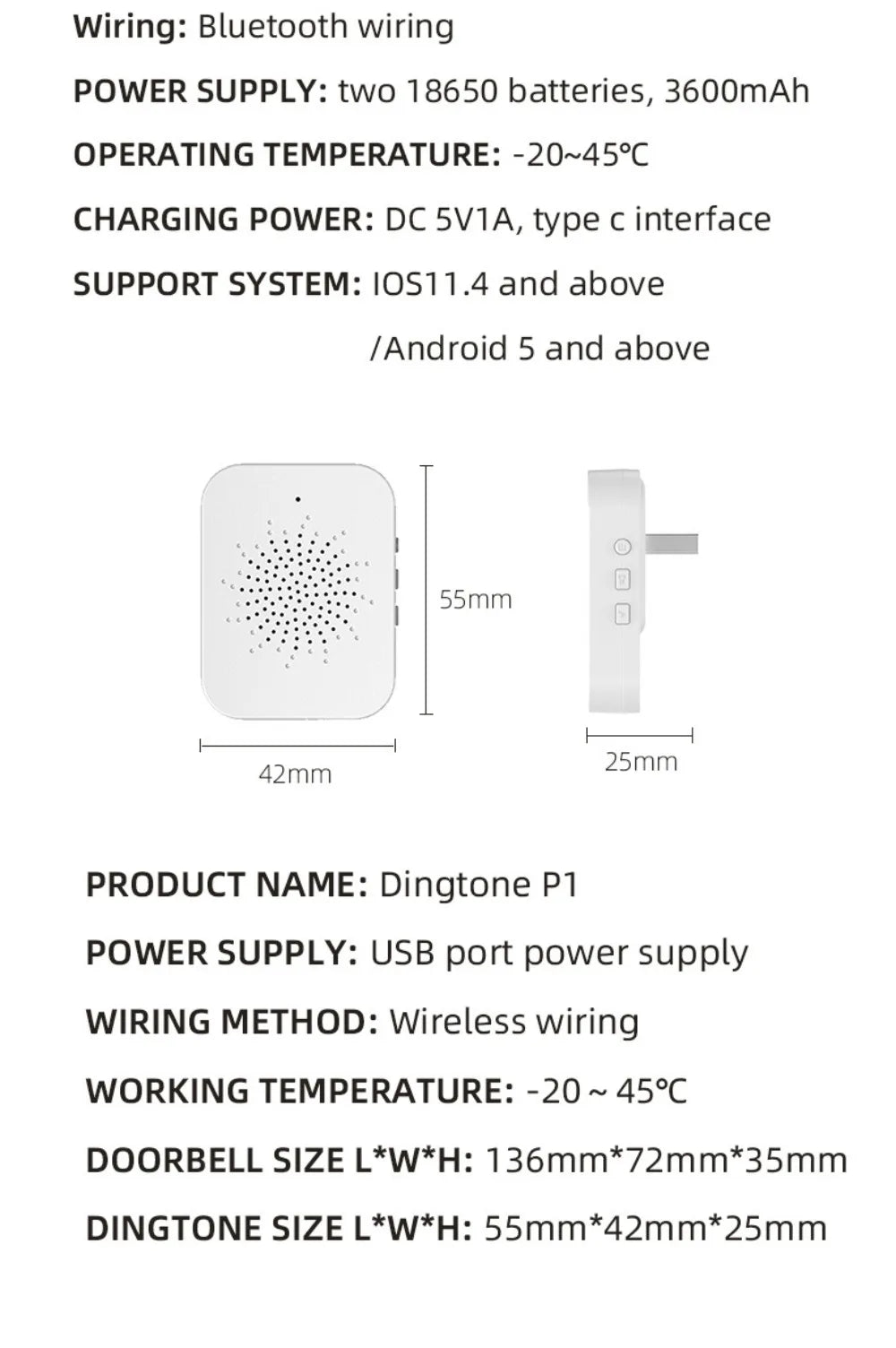 Waterproof Visual Intercom Doorbell Solar Power Wireless Front Door Camera HD Home Security Video Doorbell Outdoor Surveillance