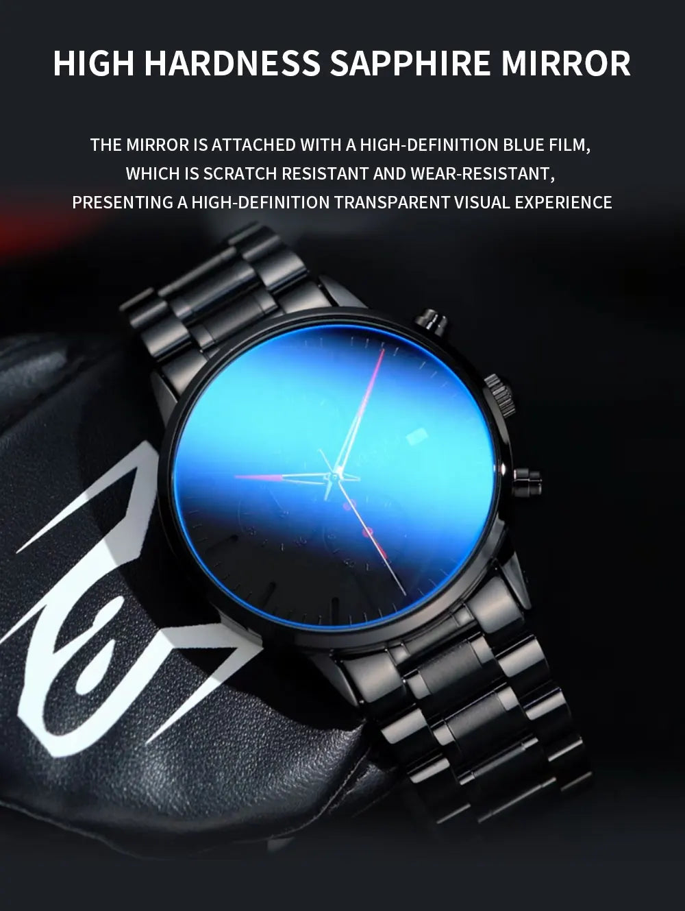 NIBOSI Men's Watches Analog Minimalist Black Dial Watch for Men Business Chronograph Military Casual Wristwatch Stainless Clock