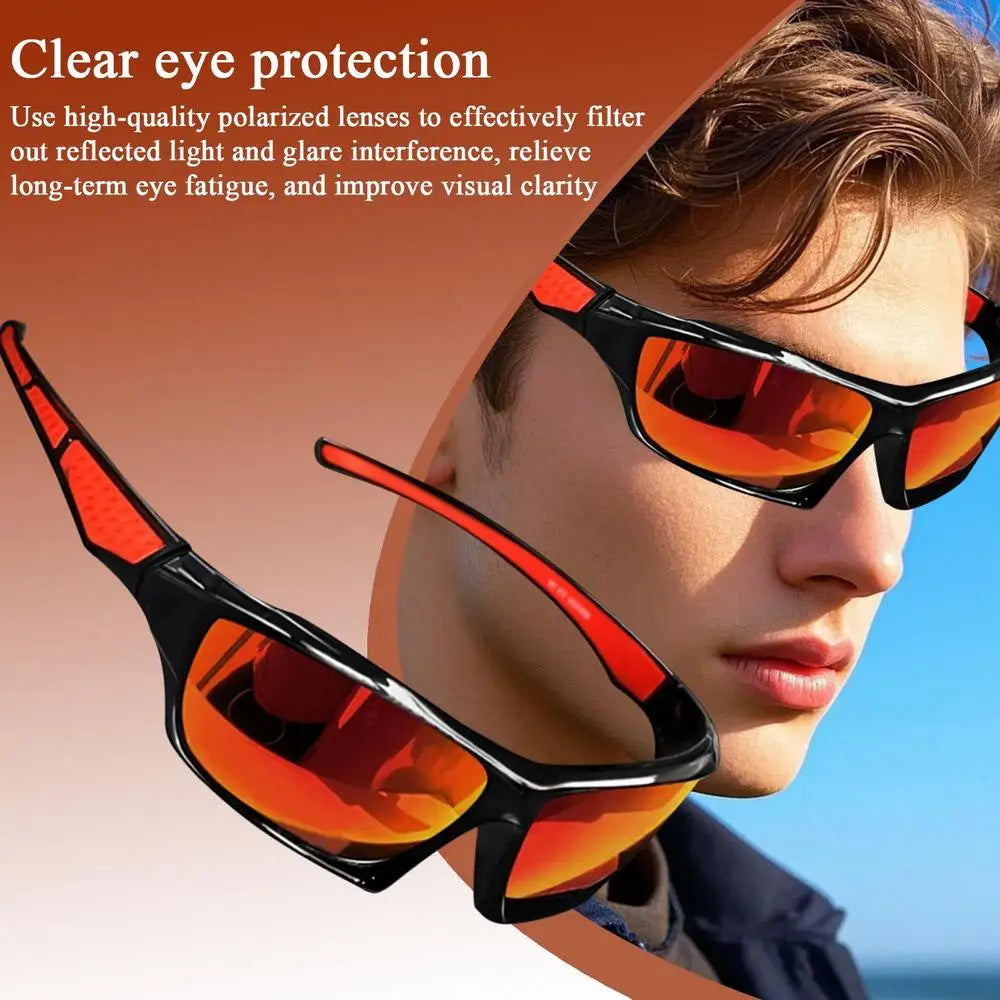 Polarized Sunglasses Men Comprehensive Protection Sun Glasses Comfortable Lightweight Frame Sport Eyeglasses for Driving Fishing