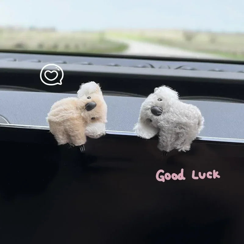 Plush Cute Koala Auto Rearview Mirror Control Screen Decoration.