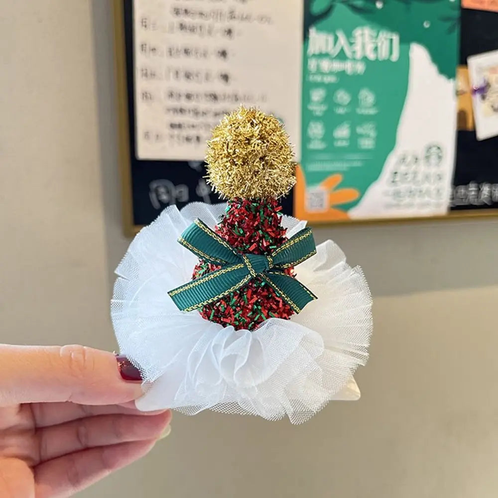 Cap Santa Claus Kids Gifts Christmas Costume Dress Up Korean Hair Accessories Children Hair Clip Christmas Hat Hairpin