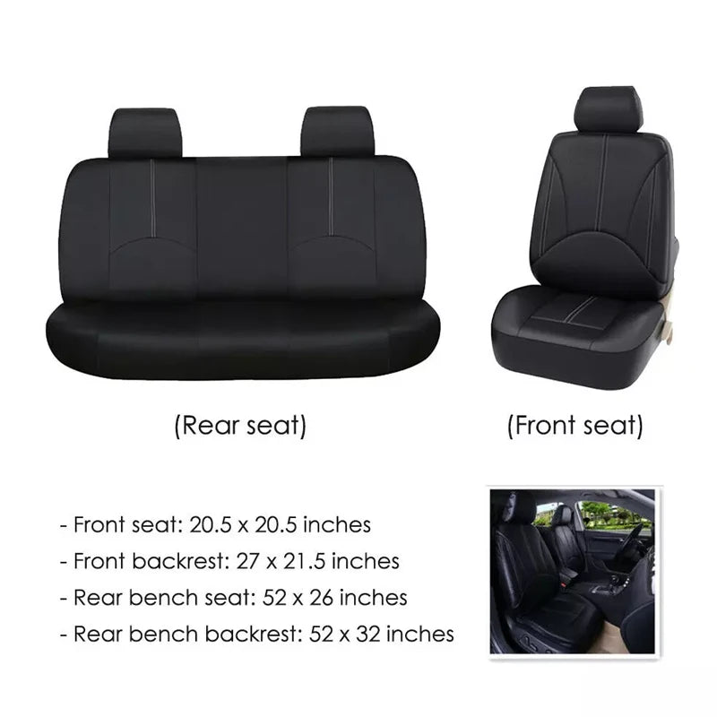 Car Seat Cover Breathable PU Leather Full Surrounded Seat Protector Universal Vehicle Seat Cushion Suitable For Most Cars