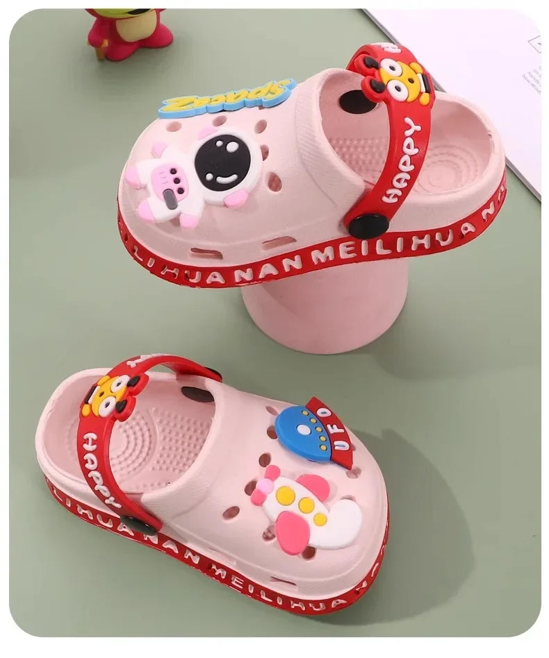 Kids' Sandals Baby & Toddler Slippers for Ages 1-5 Fashionable Breathable Waterproof Hole-Pattern Infant Clogs