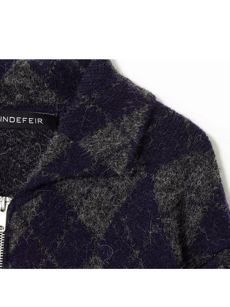 Women's Knitted Jacket 2025 Women Long Sleeve Zipper Leisure Jackets High Street Short Coats Lady Autumn New Fashion Outerwears