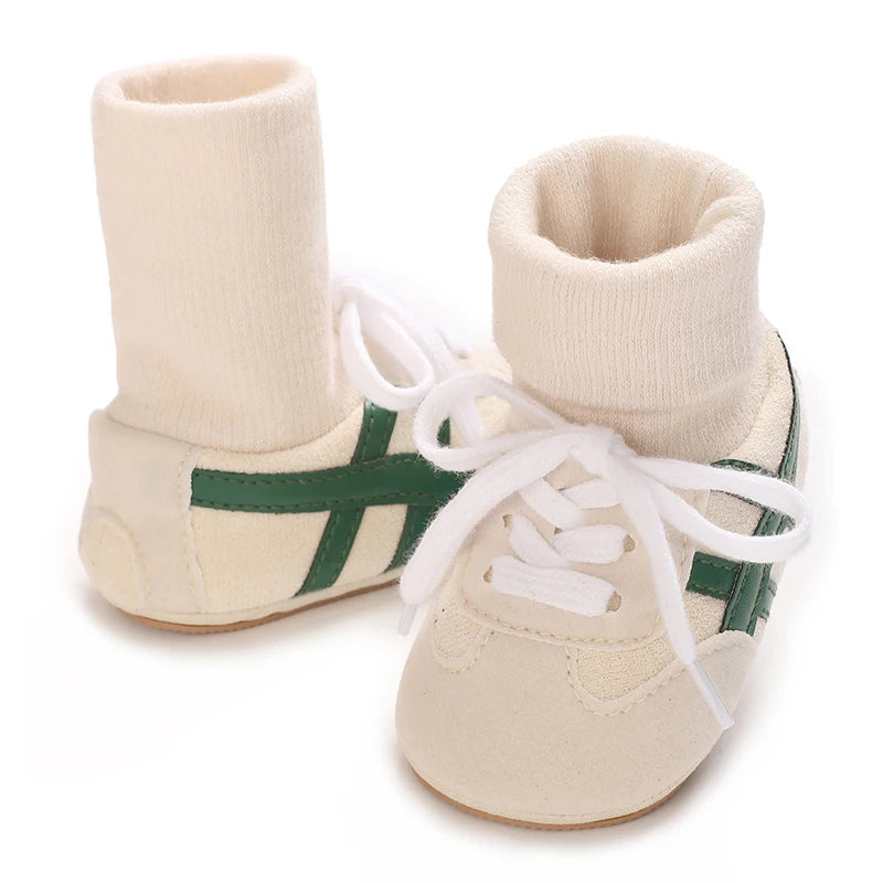 Spring and Autumn Baby Shoes for Boys and Girls 0-1 Years Old Shoes and Socks Do Not Drop Soft Bottom Anti Slip Sneakers 6-12M