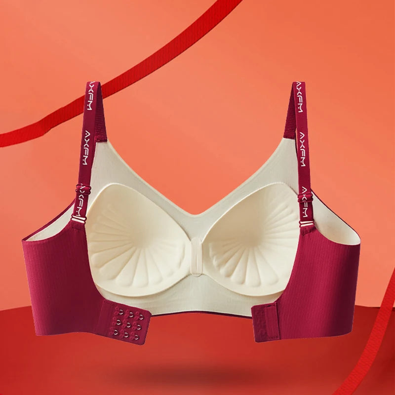 Women's 2 Piece Bra And Panty Set Comfortable Wireless Push-Up Seamless Soft Support Invisible Underwear Female