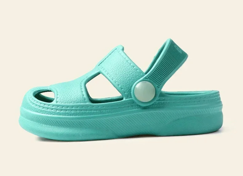 New Children Summer Hole Shoes Baby Nice Anti-slip Soft Floor Boys Girls Beach Sandals Slippers 1-6 Years Kids