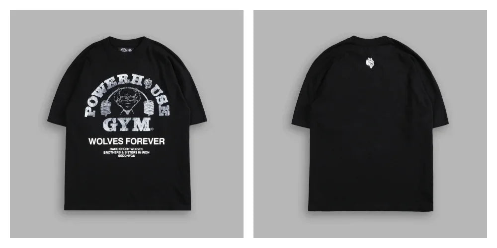 DARC SPORT "PREMIUM" OVERSIZED TEE Black COTTON Men T-Shirts Loose Casual Men Women TShirt Unisex Hip Hop Sports Tee Top US SIZE