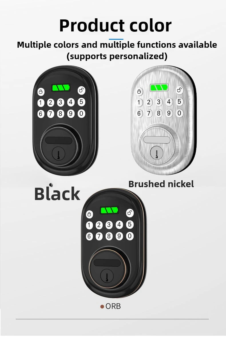 Smart electronic lock household anti-theft door password entrance door battery electronic button smart door lock