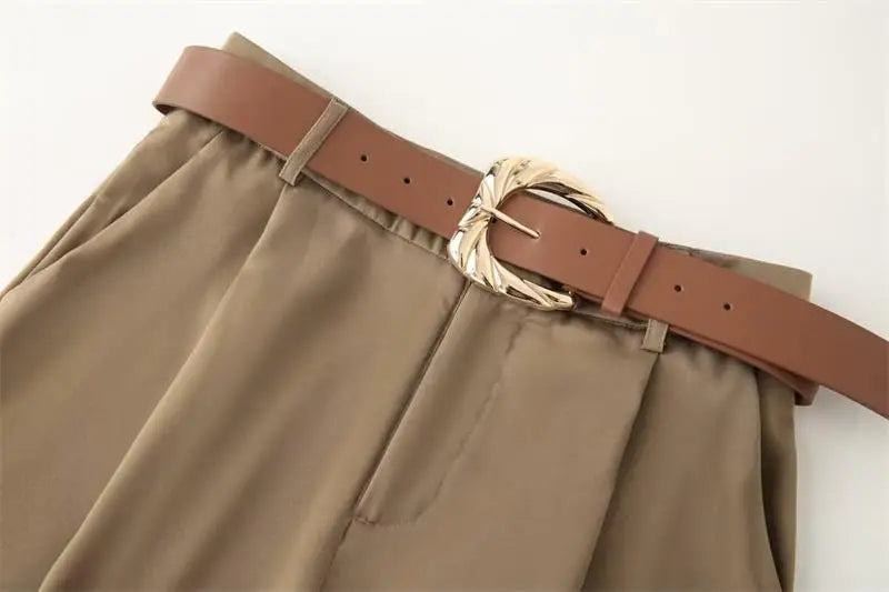 Women's 2025 New Summer Pants Fashion Slim Street Women's High Waist Wide-Leg Pantss Chic Youth Elegant Summer Travel Pants