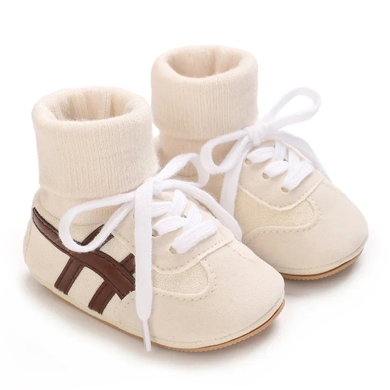 Spring and Autumn Baby Shoes for Boys and Girls 0-1 Years Old Shoes and Socks Do Not Drop Soft Bottom Anti Slip Sneakers 6-12M