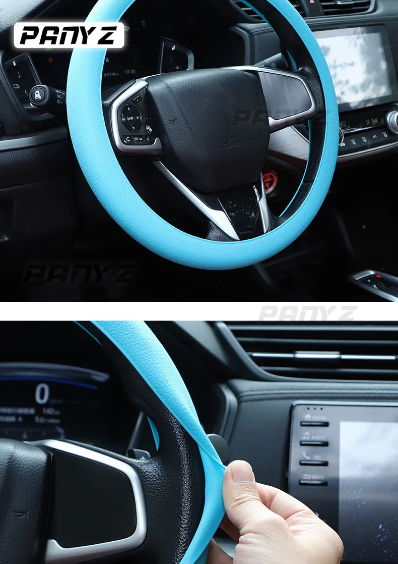 Universal 1pcs/set Car Styling Silicone Car Steering Wheel Glove Cover Automobiles Steering Wheel Hubs Cover Auto Accessories