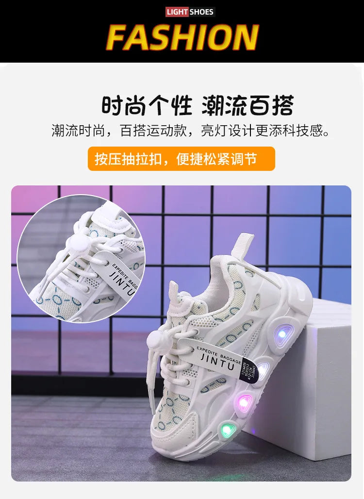Kids Sneakers 2025 Spring New Girl Sneakers1-6years Old Casual LED Kid Shoes Fashion Girls' Shoes Designer Shoes Tenis De Mujer