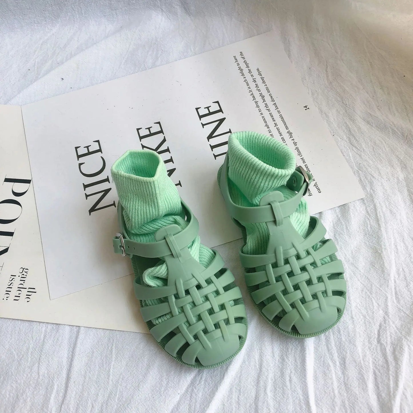 Kids Shoes Summer Sandals Baby Girls Toddler Soft Non-slip Princess Shoes Kids Candy Jelly Beach Shoes Boys Casual Roman Sandals