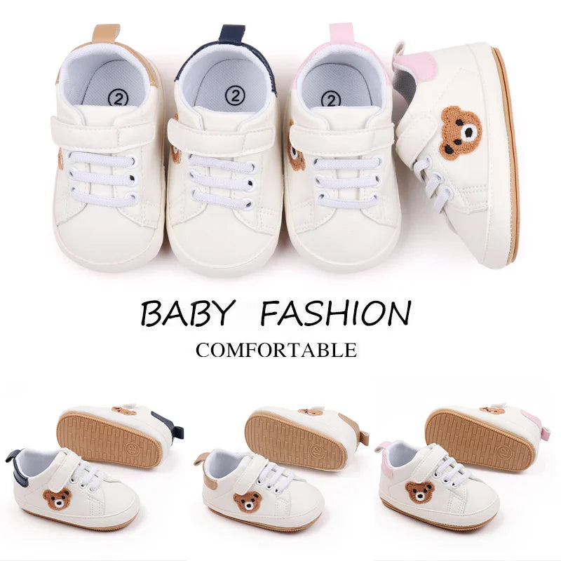 Baby Sneaker 0-9-18 Months Toddler Prewalking Shoes Sport Outdoor Style Spring and Autumn 2024 New Fashion TPR Sole PU BMB3134