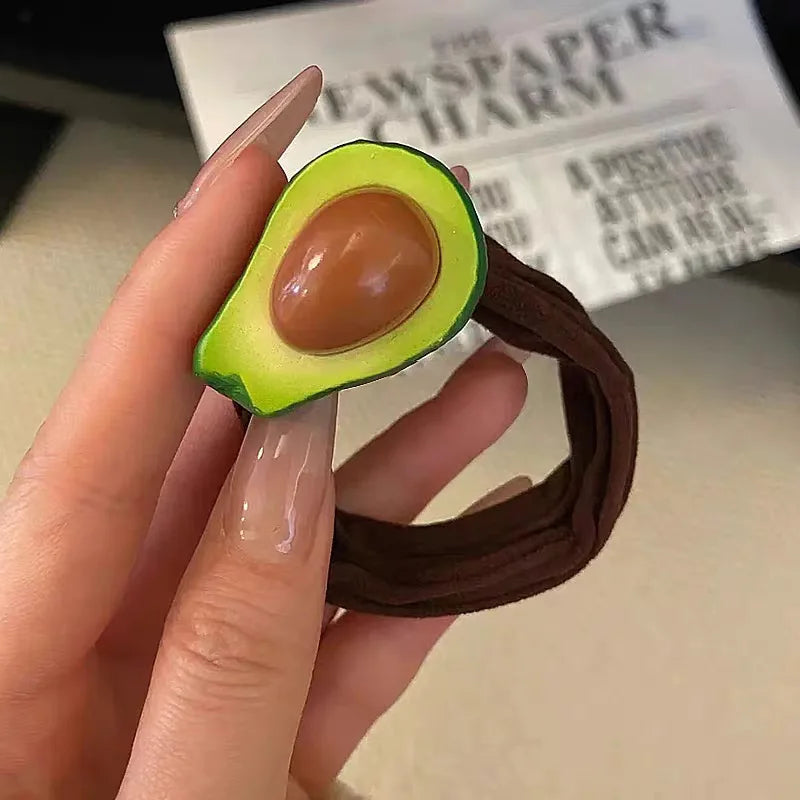 Hair Tie Fruit Hair Rope Ponytail Holder Cute Hair Ring Rubber Band Korean Style Hair Accessories Colorful Hair Scrunchies Kids