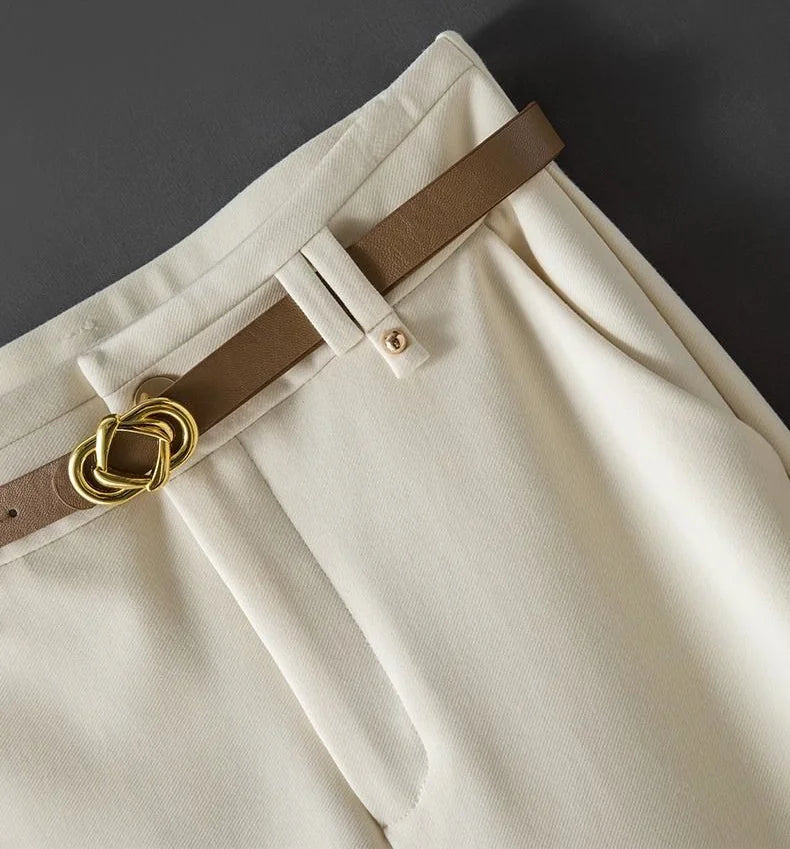 Women's Pants Work Dress Office Tailoring Fluid Female Trousers Wide Leg Straight New in Clothing G Aesthetic Trends 2025 Slacks