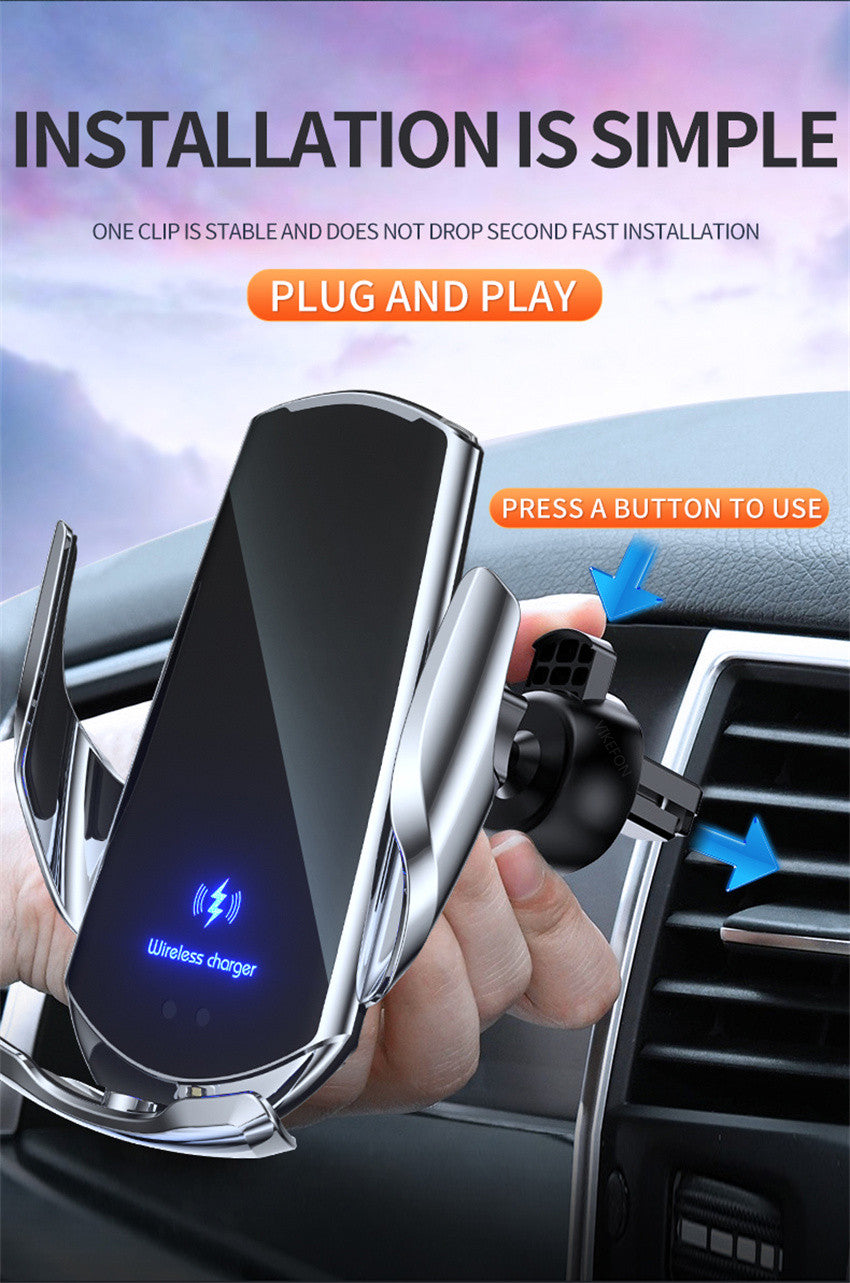 Q3 Smart Sensor Car Phone Wireless Charger 15W Fast Charging Auto-Clamping Car Phone Holder for iPhone and All Qi Enable Android