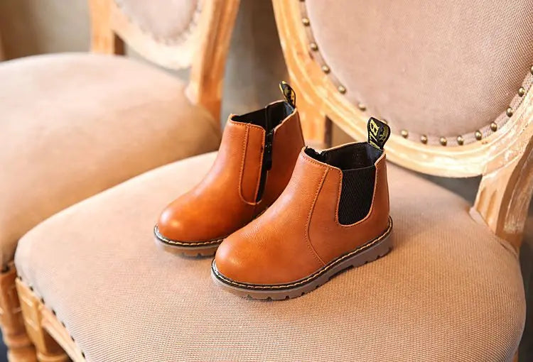 Kids Casual Boots Non-slip Wear-resistant Children Shoes Handsome Fashion Babies Warmly Shoes Girls Boys Soft Bottom Footwear