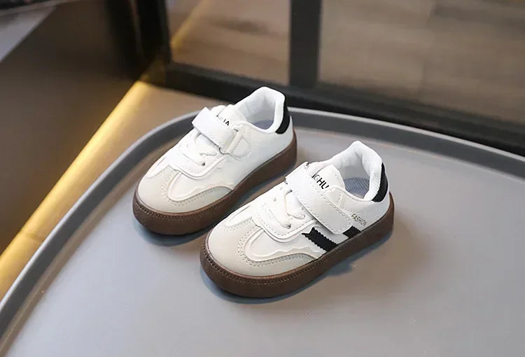 Kids Sneakers Lightweight Children's Shoes Spring Autumn Non-slip Sole Casual Shoes PU Leather Upper Boys Girl Sneakers 3 Color