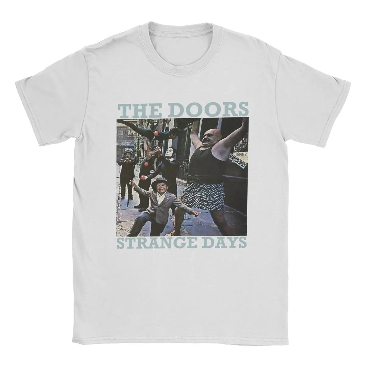 THE Doors Strange Days Men T Shirts Vintage Tee Shirt Short Sleeve Round Collar T-Shirt Cotton New Arrival Clothing