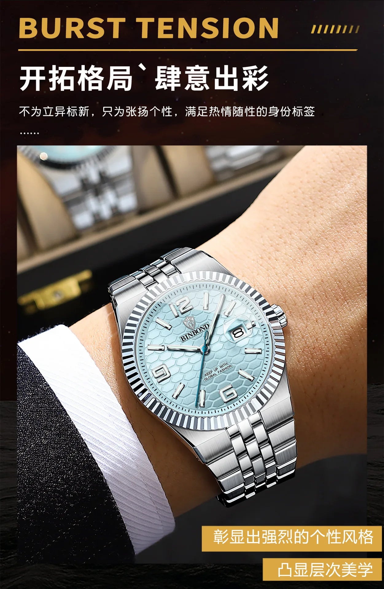 AL-144Authentic high-end men's 2025 new men's concept large dial men's watch Luxury gift men's wristwatch