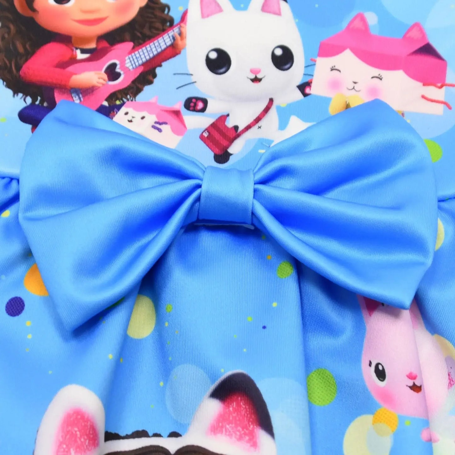 Gabby's Dollhouse Kids Clothes Summer Baby Girls Cute Princess Dress Cartoon Gabby Cats Toddler Girls Birthday Party Dresses