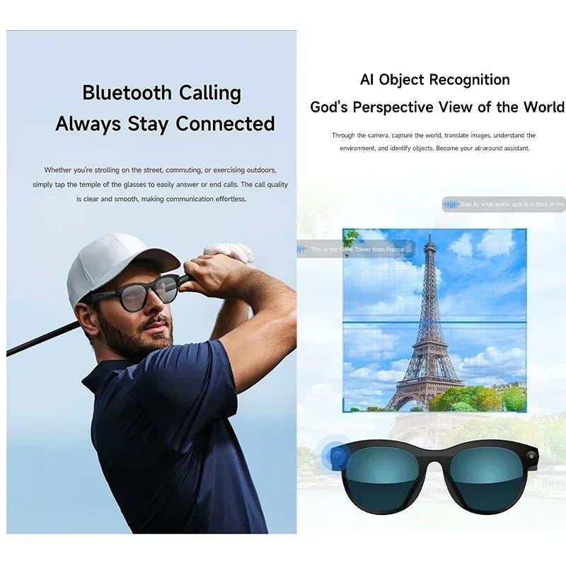 2025 Smart Glasses Photography Video AI Intelligent Interactive Translation Smart Sunglasses Bluetooth Call Music Play For IOS
