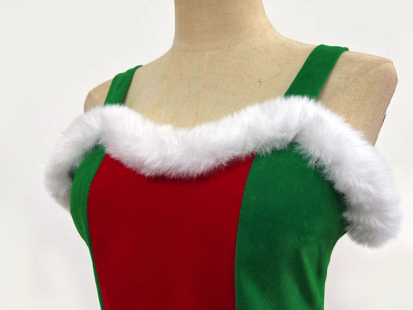 Women Sexy Christmas Dress Holiday Mini Skirt Strapless Gown Fashion Party Outfit Seductive Suit Stage Performance Xmas  Costume