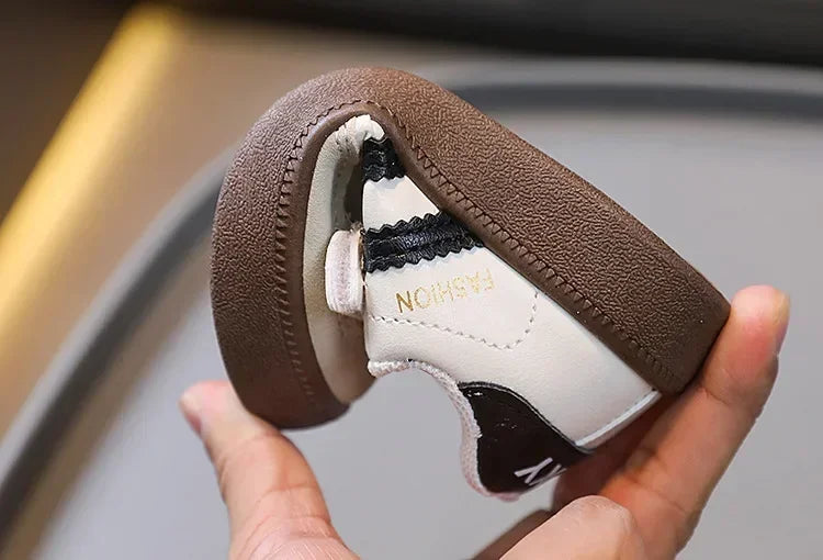 Kids Sneakers Lightweight Children's Shoes Spring Autumn Non-slip Sole Casual Shoes PU Leather Upper Boys Girl Sneakers 3 Color