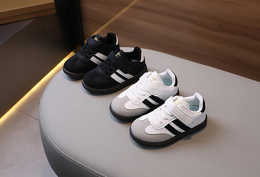 Fashion Sport Shoes For Children PU Leather Ergonomics Kids Sneakers Soft-soled Children's Sneakers Boy's Girl's Tennis Shoes