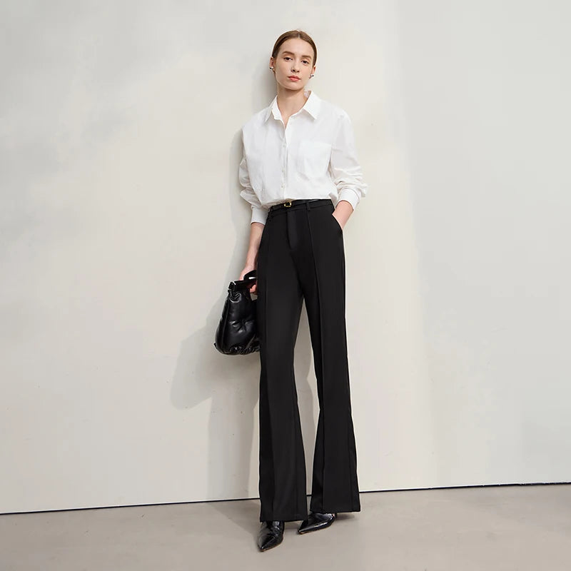 Amii Minimalist Women Pants 2025 Winter New Commuting Versatile Woman Clothes Casual Solid Color Straight Trousers 12544139