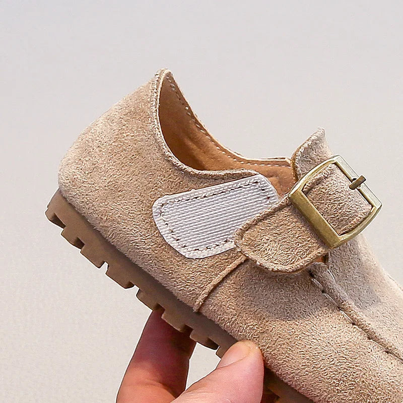 Children's Flat Shoes 2-18 Years Old Khaki Simple Boys Girls Casual Shoes Four Seasons Models Yellow Non-slip Kids Loafers 23-33