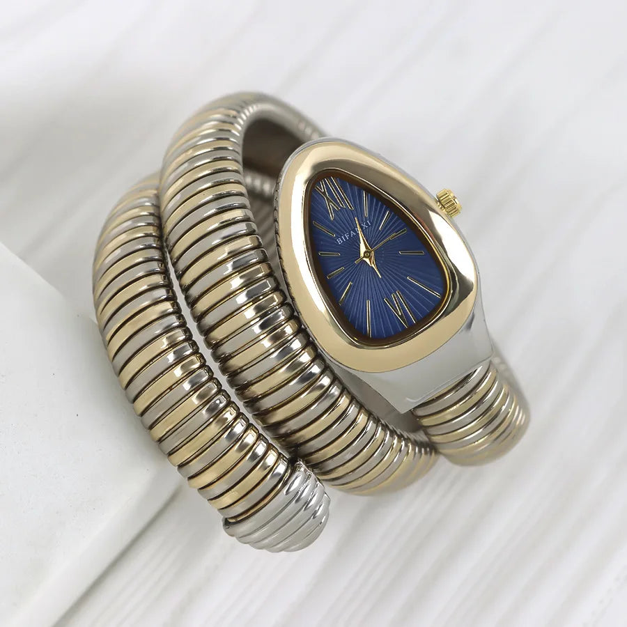 Unique Quartz Watches Women's Snake Gold Hot Sell Simple Classic Style Watch For Women Bling Luxury Ladies Watch Clock Relogio