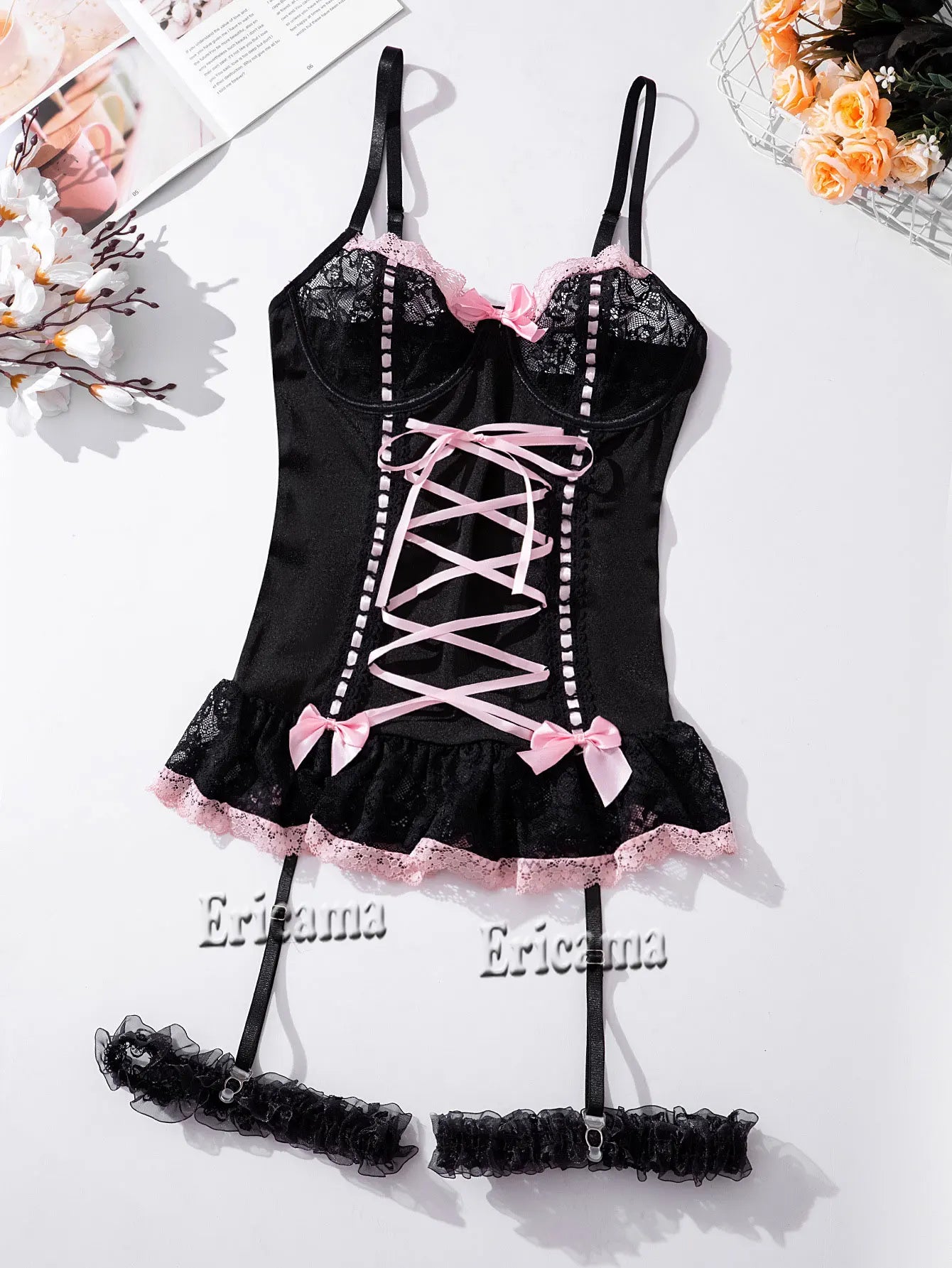 Women's Sexy Bra Set Erotic Underwear Set Porno Lingerie Lace Sexy Bra And Panty Garter Set Lingerie Sexy Hot Erotic Sleepwear